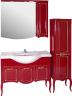 Мебель для ванной ASB-Woodline Эмили 105 красная, патина золото