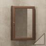 Зеркало-шкаф Opadiris Клио 45 R угловой, беленый бук