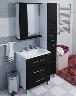 Мебель для ванной СанТа Омега Люкс 65 напольная черная 3 ящика