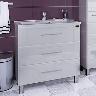 Мебель для ванной СанТа Омега Люкс 90 напольная, белая, с 3 ящиками