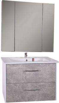 Мебель для ванной ASB-Mebel Лира 85 серый камень