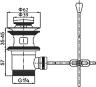 Донный клапан для раковины Cezares CZR-SA2-01 хром
