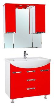 Мебель для ванной Bellezza Альфа 90 красная