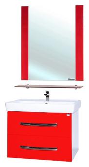Мебель для ванной Bellezza Рокко 80 подвесная красная 2 ящика