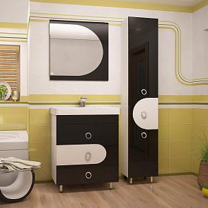 Мебель для ванной Style Line Адонис 70 черно-белая
