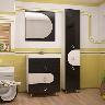 Мебель для ванной Style Line Адонис 70 черно-белая