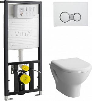 Комплект VitrA Zentrum подвесной унитаз с кнопкой смыва
