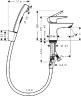 Смеситель Hansgrohe Talis E 71729000 для раковины с гигиеническим душем, с донным клапаном Push-Open