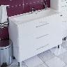 Мебель для ванной СанТа Омега Люкс 100 напольная белая