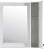 Зеркало-шкаф ASB-Woodline Берта 85 белое, патина серебро